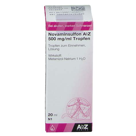Novaminsulfon AbZ 500 mg ml Tropfen 20 ml