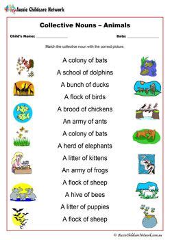 Read on to learn more about these cool collective nouns for animals! Noun Worksheets | Collective nouns, Nouns worksheet ...