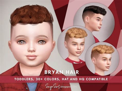 The Sims 4 Bryan Hair Toddlers By Sonyasimscc Best Sims Mods