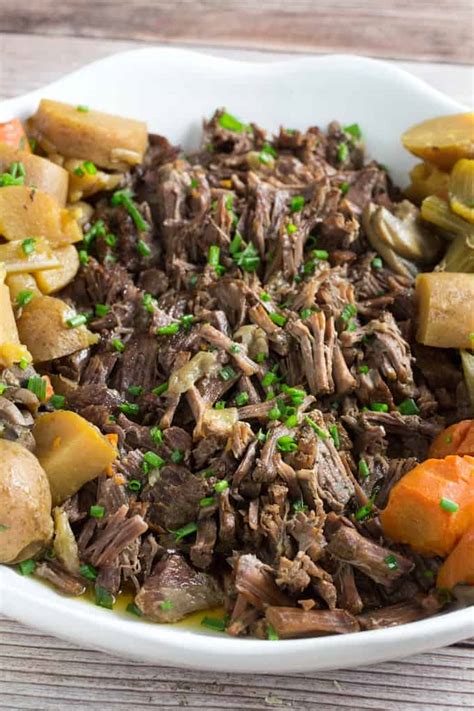 So all you have to do is make the sauce. Instant Pot Pot Roast with Carrots & Potatoes • Dishing Delish