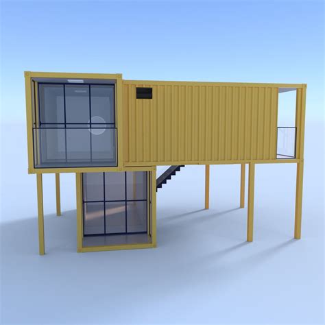 Container House Free 3d Model Cgtrader