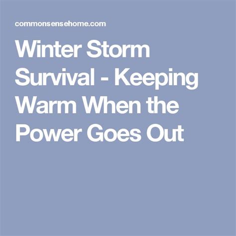 Emergency Heat During A Power Outage And Other Winter Storm Preps