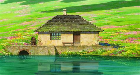 Miyazaki Howls Moving Castle Anime Scenery Studio Ghibli