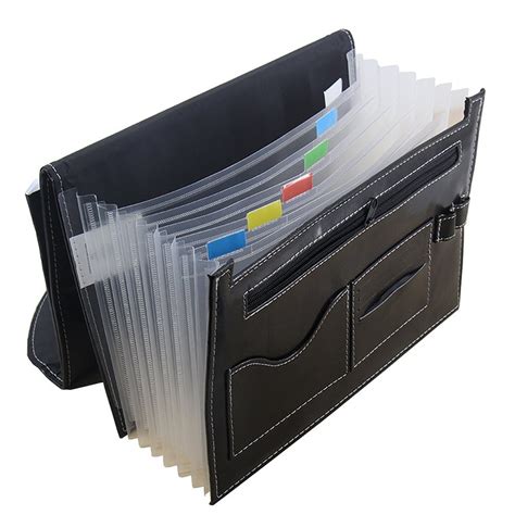Buy Expanding File Folder 7 Pockets Black Accordion