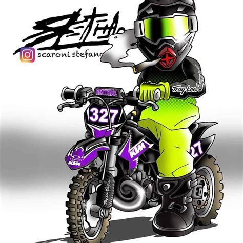 Pin De Anthony Mcghee En Motorcycle Art Caricaturas De Motos Motos