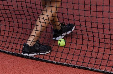 Free Photo Tennis Player Feet Next To Net