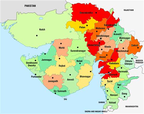 Gujarat Map Ahmedabad Gujarat Map Bollbing