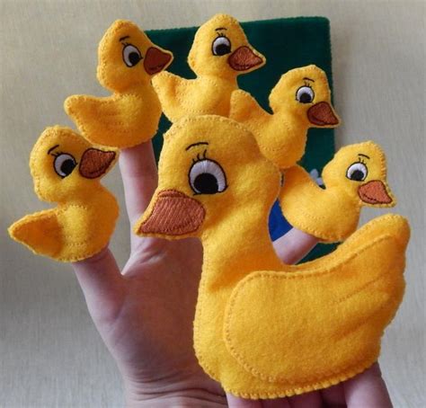 5 Little Ducks Finger Puppet Play Set 5 Little Ducks Finger Puppets