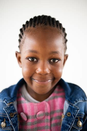 Cute Little African Girl With Cornrow Braids Stock Photo Download
