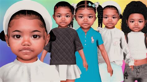 Sims 4 Cas Urban Toddler Lookbook Cc Folder And Sim Download Youtube