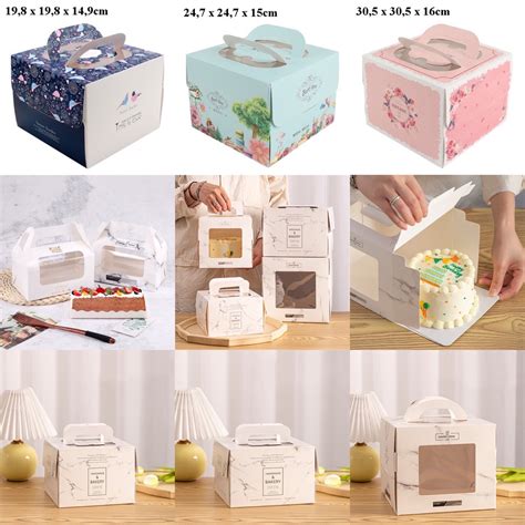 Jual Kotak Kemasan Kue Tenteng Cake Carry T Box Hampers Bakery