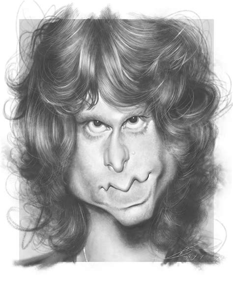 Jim Morrison By Rivorio Mok‎ South Korea Celebrity Caricatures Jim