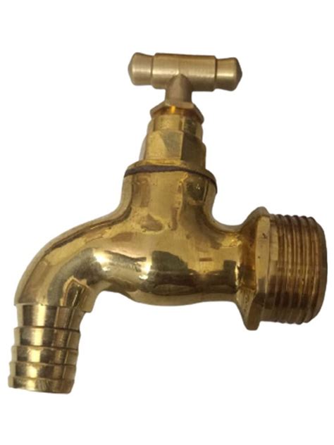 Polished Golden Wall Mounted Brass Nozzle Bib Cock For Bathroom Fitting Size 15mm At Rs 150