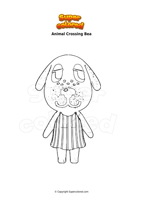 Coloriage Animal Crossing Bea