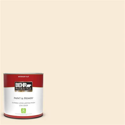 Behr Premium Plus 1 Qt 13 Cottage White Flat Low Odor Interior Paint