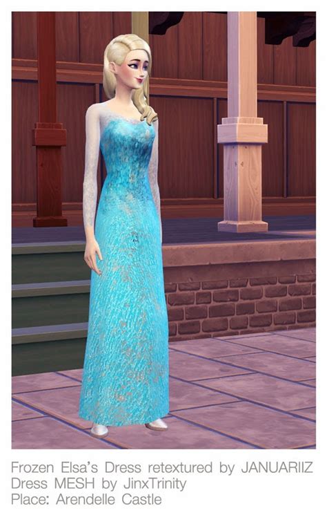 Januarys Sims 4 Elsas Dress Retexture