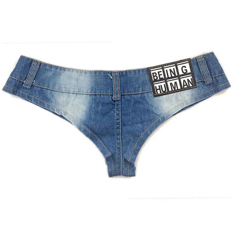 Buy 2016 Women Denim Thong Shorts Sexy Nightclub Mini
