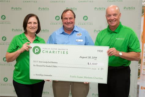 Publix Charities Presents Donation Sevier County Food Ministries
