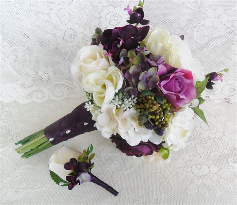 wedding bouquet plum purple bridal bouquet purple wedding