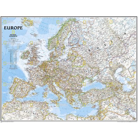 Europe Classic Wall Map Enlarged The Tasmanian Map Ce