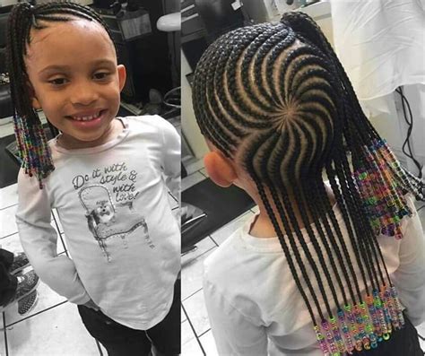 Read the smart short hairstyles for kids and choose the right one that suits for their face cut. African Straight Up Hairstyle For Kids - Feed in braids ...