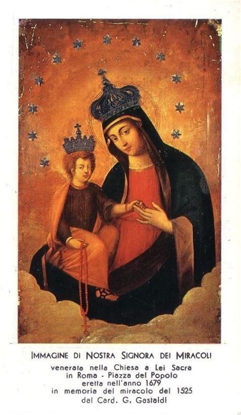All About Mary Nostra Signora Dei Miracoli The Miraculous Image