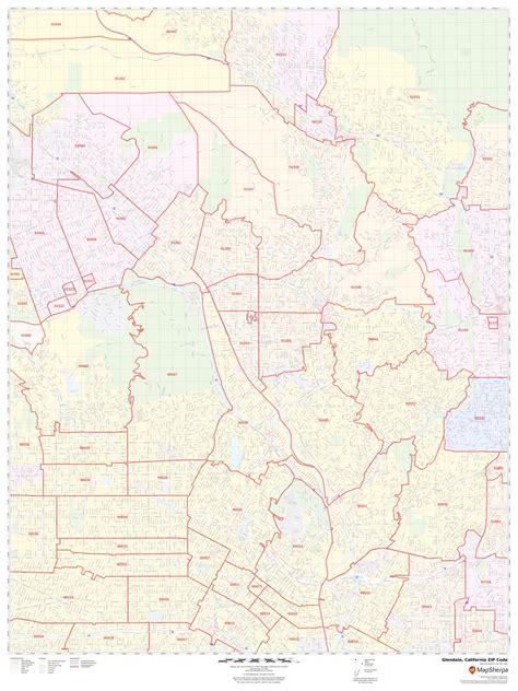 Glendale Ca Zip Code Map
