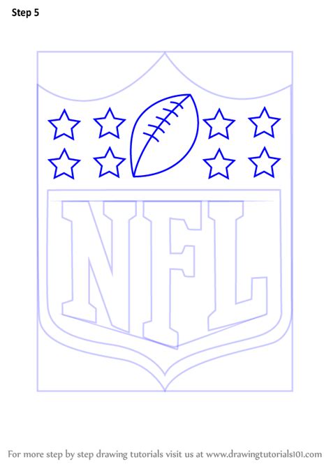 Learn How To Draw Nfl Logo Nfl Step By Step Drawing Tutorials