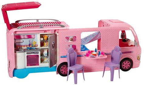 Barbie Fbr34 Camper Van Vehicle Fashion Doll And Accessories Kids Toy