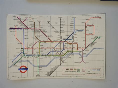 1970 Vintage London Underground Tube Map Diagram Of Lines Paul Garbutt