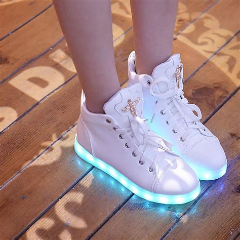 2015 Women Colorful Glowing Shoes With Lights Up Led Luminous Shoes A