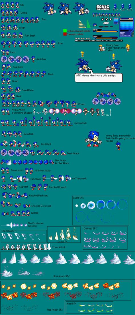 Young Sonic Battle Sprites By Kaijinthehedgehog On Deviantart