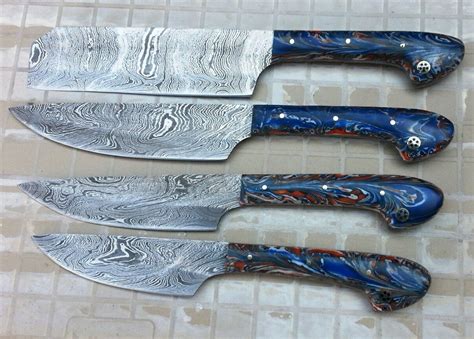 Check spelling or type a new query. Custom hand made Damascus Steel Kitchen knife set | Knives ...