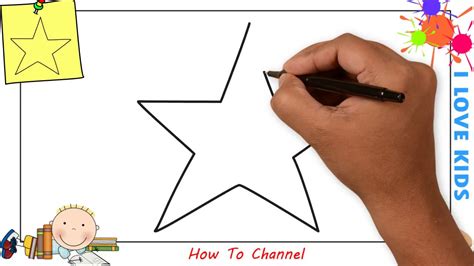 How To Draw A Star Easy Step By Step For Kids Beginners Children 1