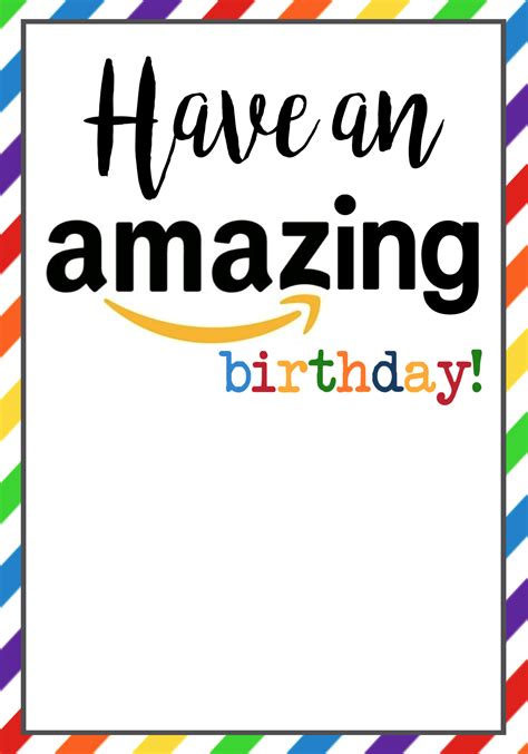 Amazon Birthday Cards Free Printable Paper Trail Design
