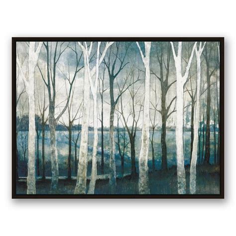 DESIGNS DIRECT 30 In X 40 In Birch Tree Marsh Printed Framed
