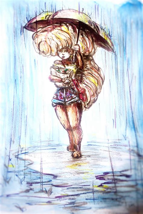 Caught In The Rain ~ My Art R Furry