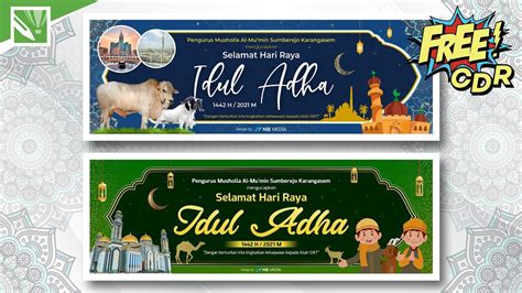 Free Template Desain Spanduk Banner Baliho Mmt Hari Raya Idul Adha H Coreldraw X