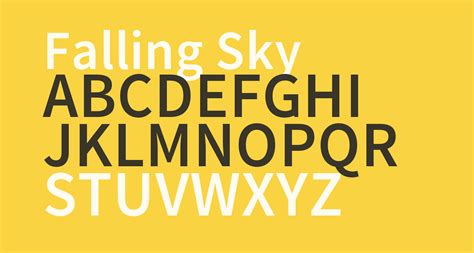 Falling Sky Free Font What Font Is