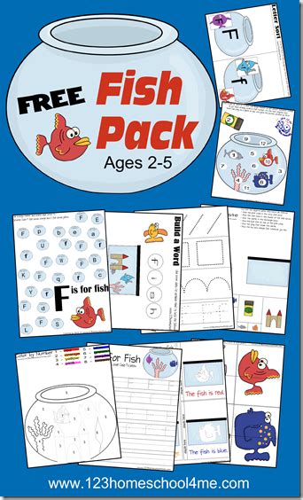 Preschool writing numbers worksheets are designed to introduce number recognition and counting for children in preschool. FREE Fish Preschool Printable Pack | Preschool learning ...