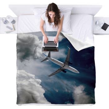 Airplane Fleece Blanket Throws Free Personalization