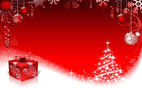 Red Christmas Decorations With Snowflakes Background Images 2560x1600