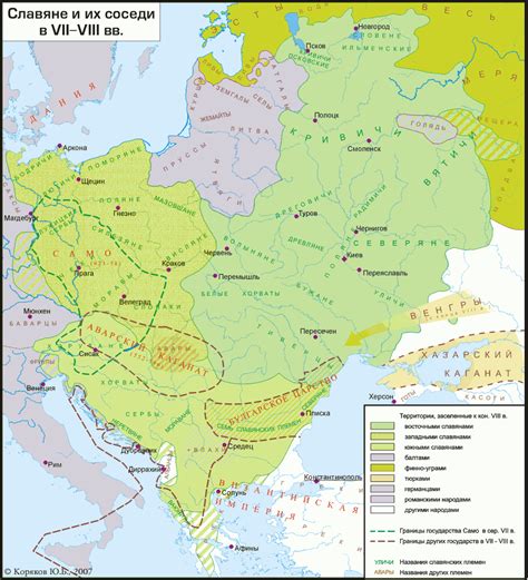 Maps Of Ancient Rus The Slavic Tribes 7 And 8 Century Map European