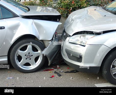 Rear End Collision Accident Stock Photo Alamy