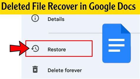 How To Recover Deleted Document Or Files In Google Docs YouTube