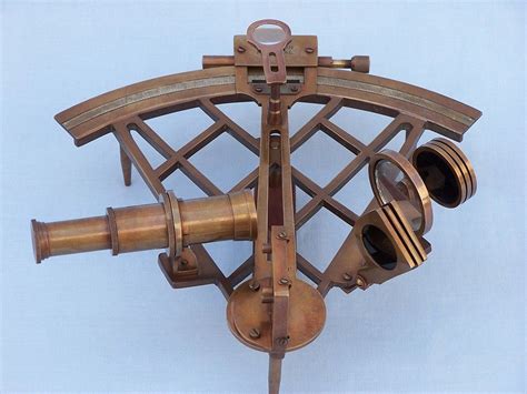 buy admiral s antique brass sextant 12in with rosewood box nautical decor