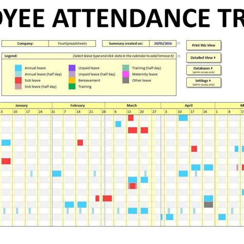 Leave Of Absence Tracking Spreadsheet In Employee Attendance Tracking