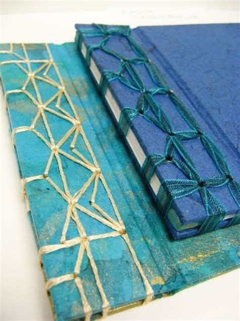 Woven Japanese Binding Example With Ribbon Handmade Journals Handmade