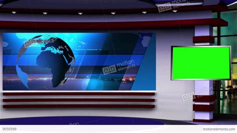 News Tv Studio Set 107 Virtual Green Screen Background