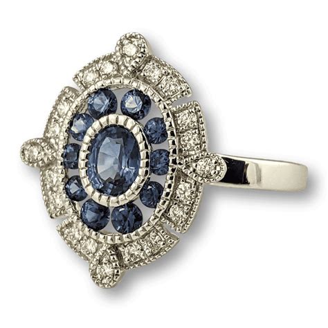 Oval Sapphire Art Deco Ring Copeland Jewelers